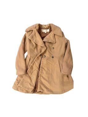 Trina Turk Camel 100% Wool Blend Coat Women Size 6 Tailored Designer Jacket